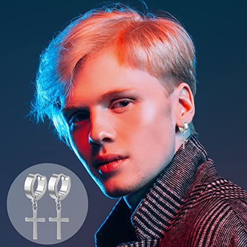 ONESING 30 Pcs Earrings for Men Black Stud Earrings Mens Earrings Stainless Steel Earrings for Men Women Jewelry Piercing Men Earrings Set - Image 5