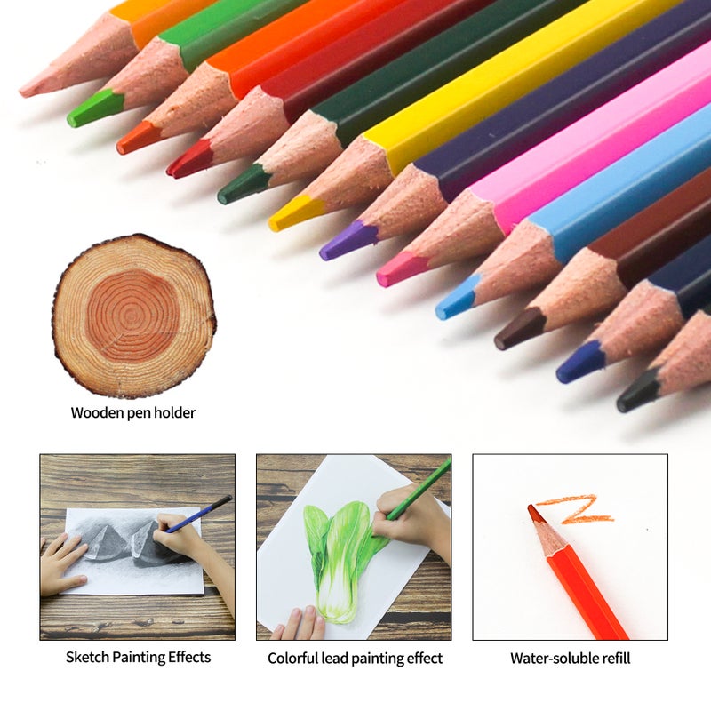 Tree Drawing Sketching Set, colored pencils for adult coloring with graphite, charcoal, colored pencils with sharpener, drawing pencils for Artists adults and Children 42 art supplies - Image 5