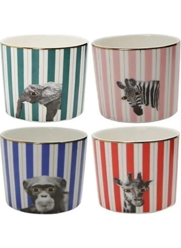 Porland Wild Life 4-Piece Glass Set 230CC