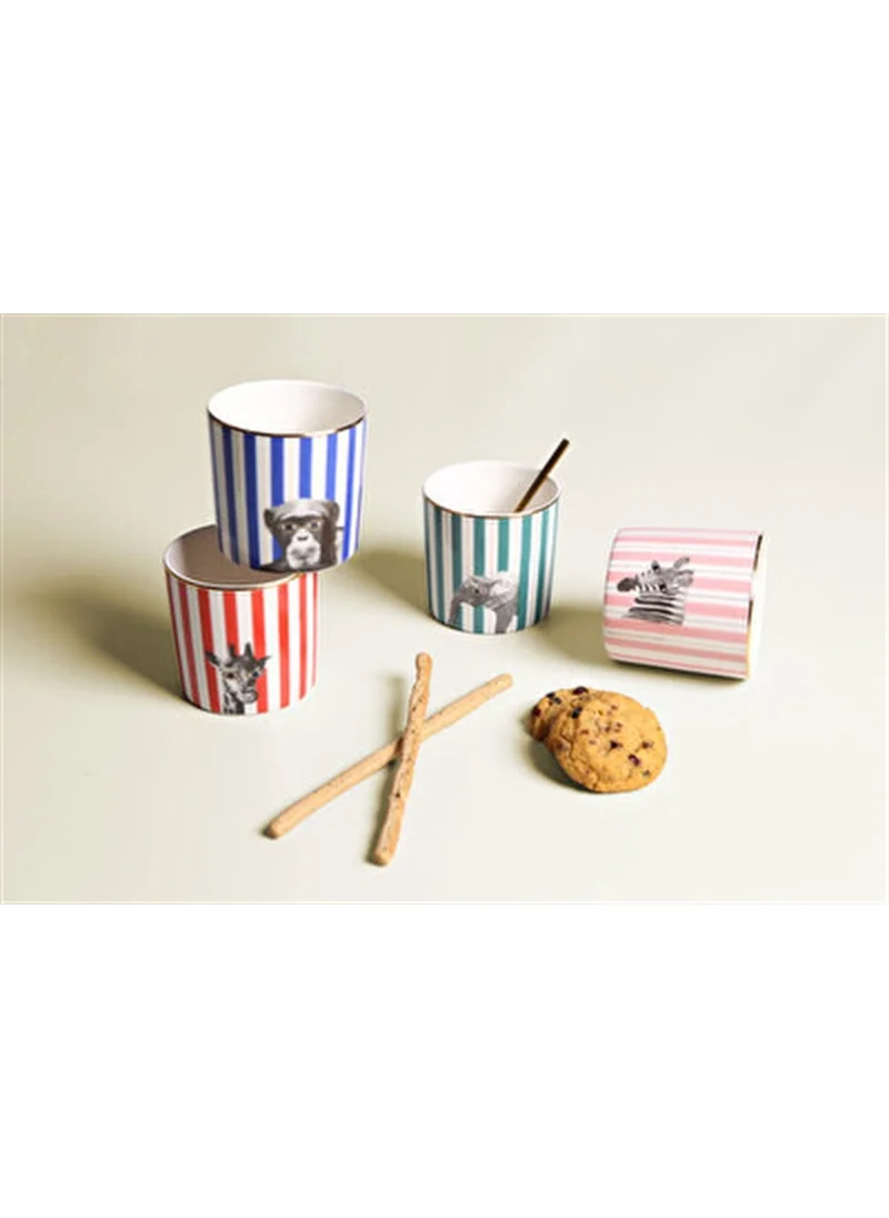 Porland Wild Life 4-Piece Glass Set 230CC
