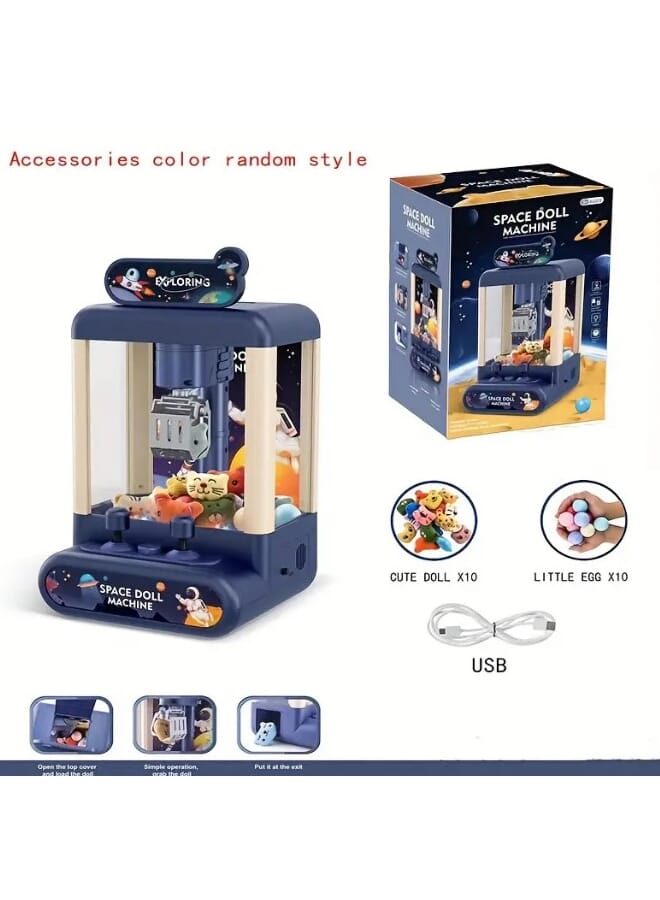 1set Children's Claw Machine Small Household Mini Twisting Egg Clip Doll Machine Multicolour - Image 3