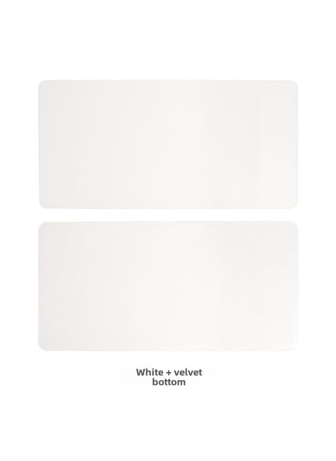Extra Large Anti-slip Leather Mouse Pad Computer Keyboard Office Desk Writing Coffee Table Pattern Printed Logo-Color:90cm*45cm-Pattern:White + Velvet Bottom Sewing