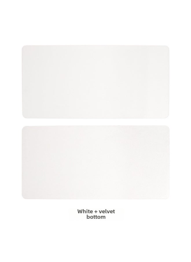 Extra Large Anti-slip Leather Mouse Pad Computer Keyboard Office Desk Writing Coffee Table Pattern Printed Logo-Color:90cm*45cm-Pattern:White + Velvet Bottom Sewing  - Image 1