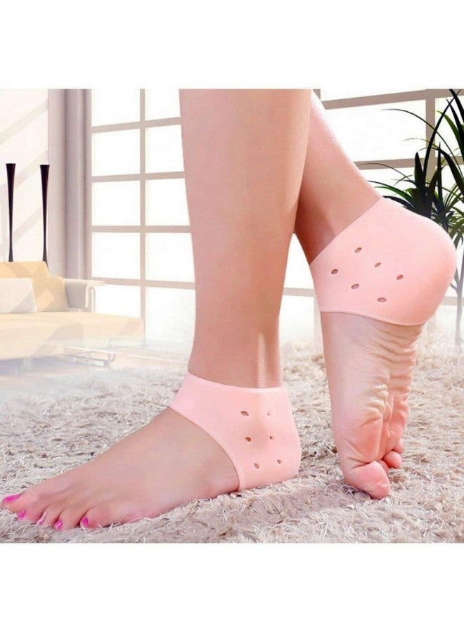 DOKDO Half Heel Socks Anti Crack Silicon Gel Heel And Foot Protector Moisturizing Socks for Foot Care, Pain Relief And Heel Cracks Free Size For Men And Women - Free Size (1 Pair) (3) - Image 2