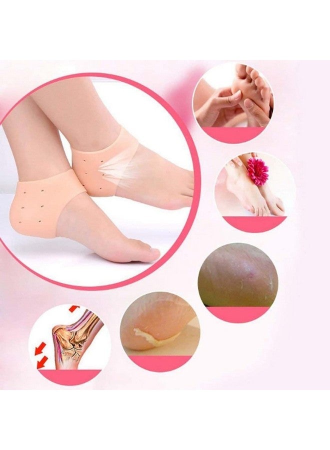 DOKDO Half Heel Socks Anti Crack Silicon Gel Heel And Foot Protector Moisturizing Socks for Foot Care, Pain Relief And Heel Cracks Free Size For Men And Women - Free Size (1 Pair) (3) - Image 3