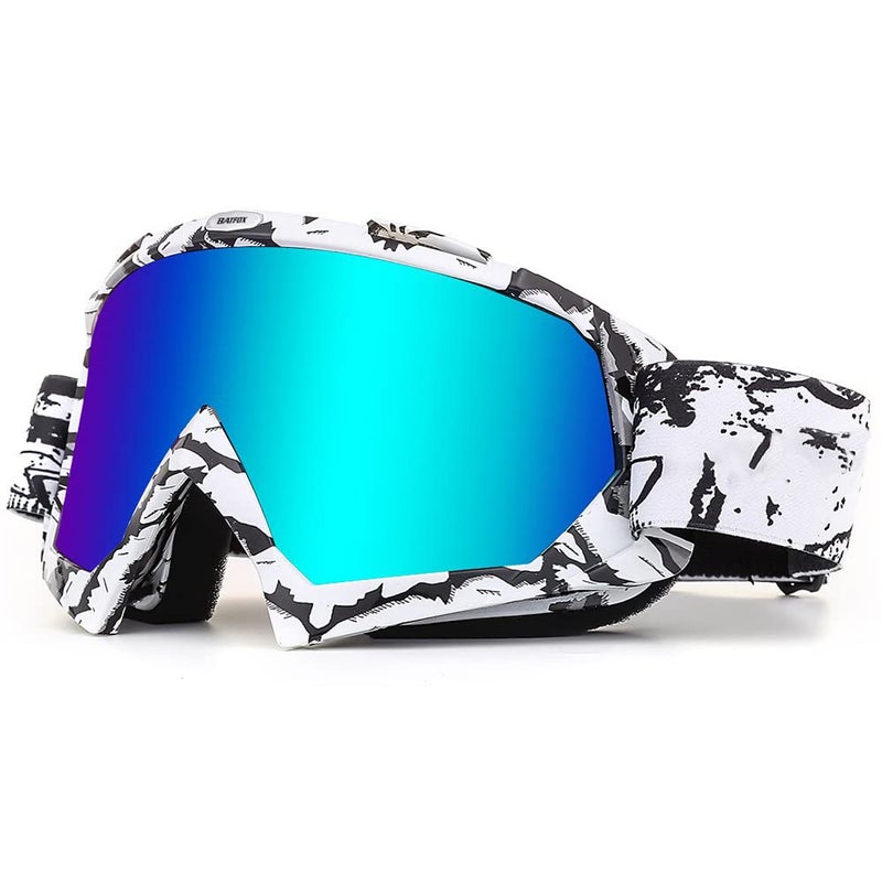 BATFOX Dirt Bike ATV Goggles Motorcycle Gear Riding Motocross Dirtbike 4Wheeler MX DH Accessories Goggles Glasses for Men Women Youth UV400 Protection Dustproof AntiSlip Strap