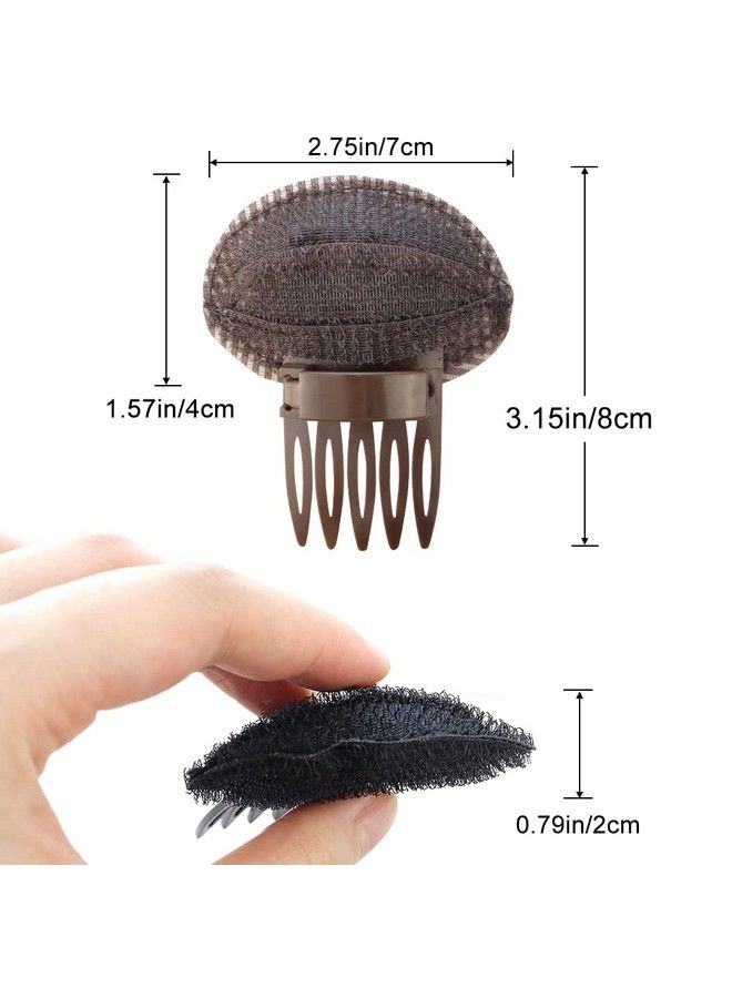 TCOTBE 4 Pcs Puff Hair Head Cushion Women Bump It Up Volume Hair Base Styling Clip Comb Insert Tool Invisible Fluffy Hair Pad Sponge Clip With Comb Women Fluffy Bangs Front Hair Accessory - Image 3