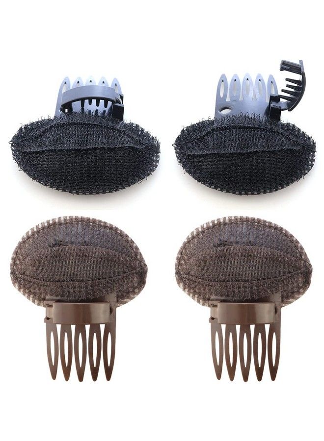 TCOTBE 4 Pcs Puff Hair Head Cushion Women Bump It Up Volume Hair Base Styling Clip Comb Insert Tool Invisible Fluffy Hair Pad Sponge Clip With Comb Women Fluffy Bangs Front Hair Accessory - Image 2