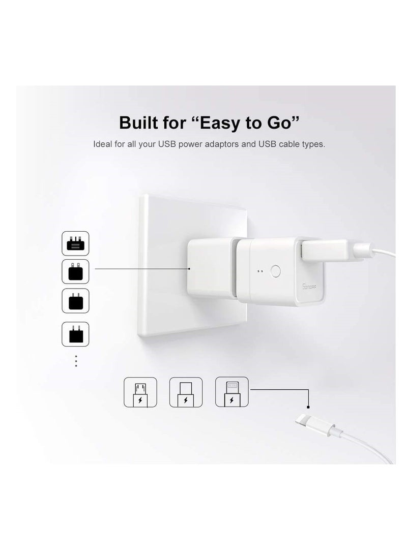 SYOSI, Micro USB Smart WiFi Adaptor, 5V Smart Switch for Type A USB Devices, Compatible with Alexa, with Google Home Assistant, App Remote Control Switch, No Hub Required,1 Pack
