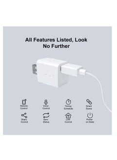 SYOSI SYOSI، محول واي فاي ذكي بمنفذ USB صغير، مفتاح ذكي 5 فولت لأجهزة USB من النوع A، متوافق مع أليكسا، مع مساعد Google Home، مفتاح تحكم عن بعد بالتطبيق، لا يتطلب موزعًا، عبوة واحدة  - Image 2