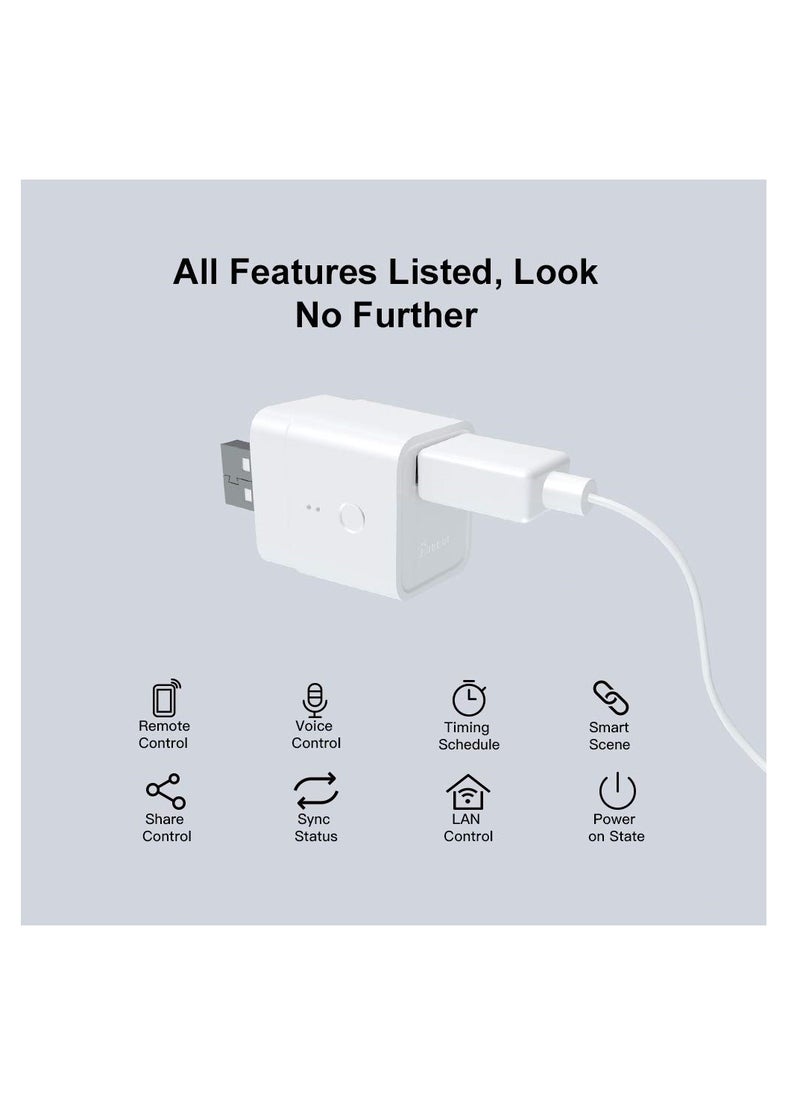 SYOSI SYOSI, Micro USB Smart WiFi Adaptor, 5V Smart Switch for Type A USB Devices, Compatible with Alexa, with Google Home Assistant, App Remote Control Switch, No Hub Required,1 Pack  - Image 2