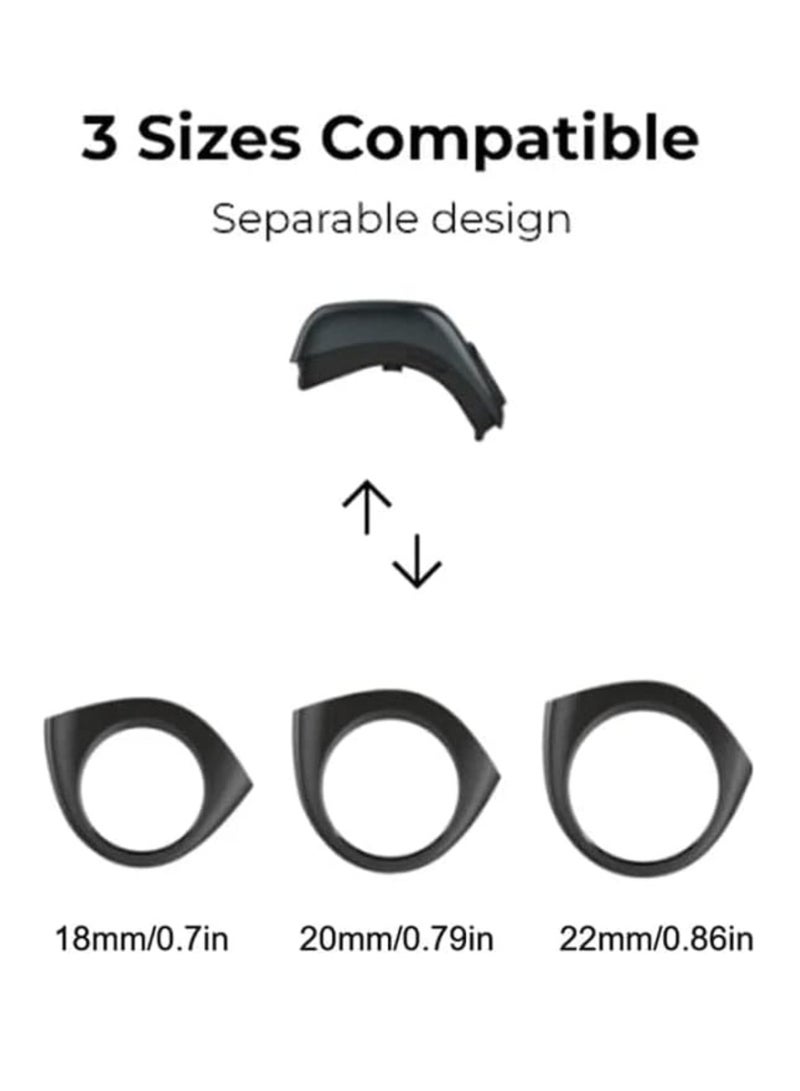 iQIBLA Smart Tasbih Zikr Ring Wide Display Powerful Battery Backup OLED Display Jood Smart Ring App Operated Tasbih Counter Waterproof Smart Zikr Ring Compatible Three Sizes(18mm/ 20mm/22mm) Grey - Image 3