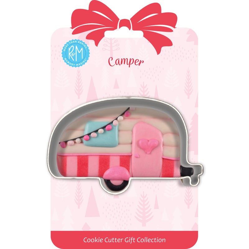 R M International 8001 Camper Shaped Tinplated Steel Cookie Cutter 375 Gift Tag Carded