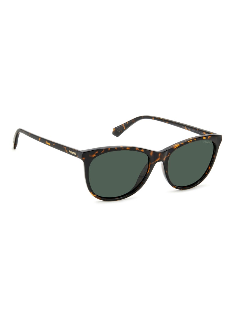 Polaroid Women's Polarized Rectangular Shape  Sunglasses PLD 4161/S GREEN 44 - Lens Size: 43.7 Mm - Hvn  - Image 2