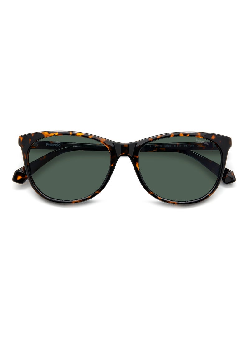 Polaroid Women's Polarized Rectangular Shape  Sunglasses PLD 4161/S GREEN 44 - Lens Size: 43.7 Mm - Hvn  - Image 4