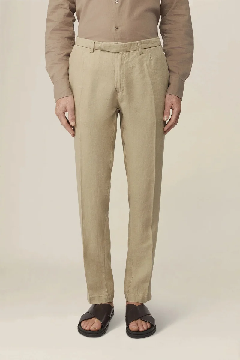 Doppelganger Men's trousers in 100% linen - Beige