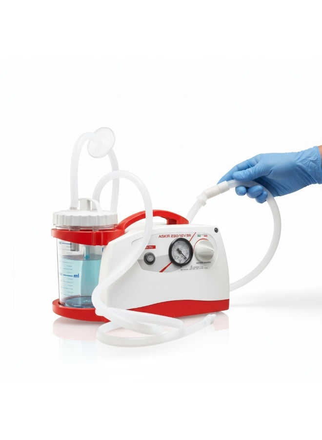 كا-مي لو عندك مريض في البيت وتحتاج جهاز يعتمد عليه وقت اللزوم، ASKIR 230 جهاز شفط بلغم احترافي ببطارية وشغل كهرباء، سهل الاستخدام وآمن، لا تنتظر واطلبه اليوم - Image 1