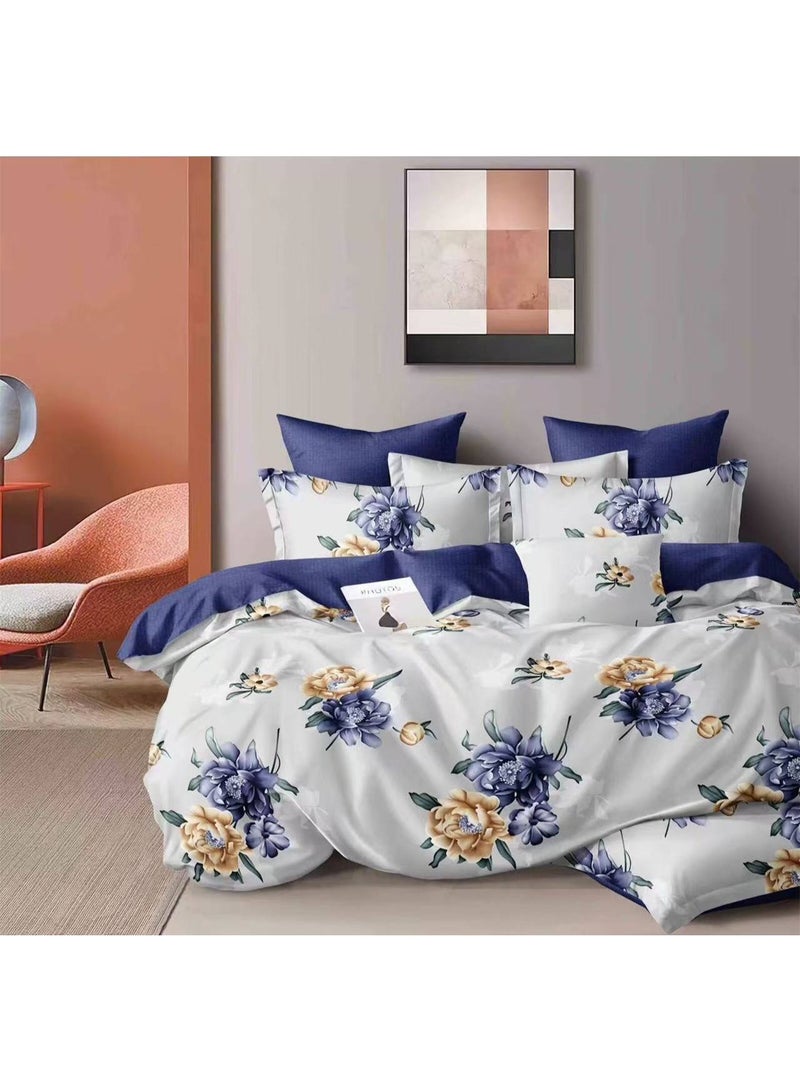 Luxury King 6-Piece Bedding Set –  simple Design, 220x240cm Duvet Cover with Fitted Sheet & 4 Pillowcases