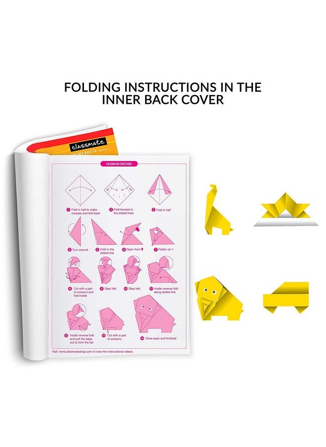 classmate Classmate Origami Notebooks - Single Line, 168 Pages, 240 mm x 180 mm - Pack Of 12  - Image 4
