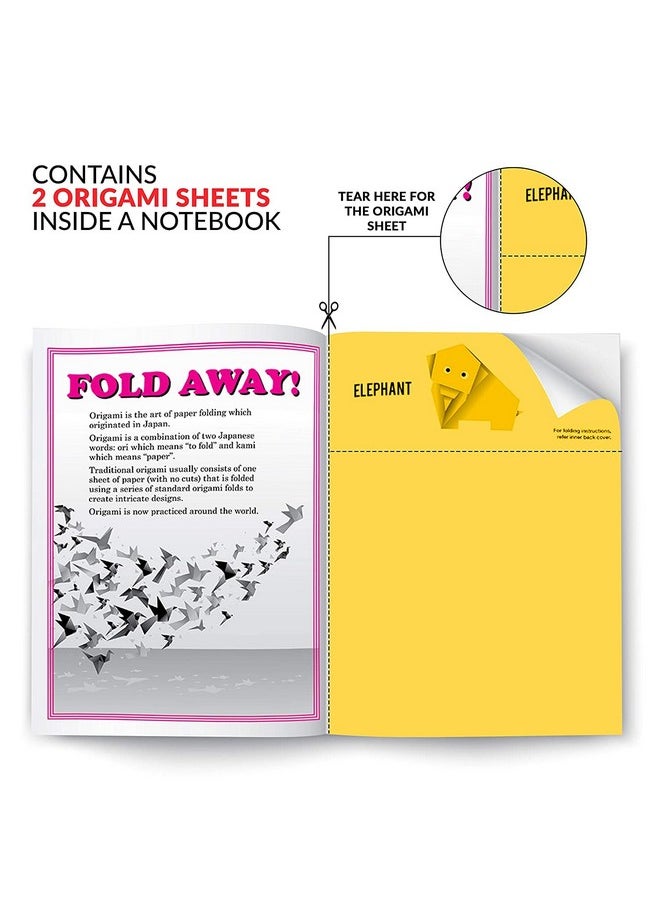classmate Classmate Origami Notebooks - Single Line, 168 Pages, 240 mm x 180 mm - Pack Of 12  - Image 3