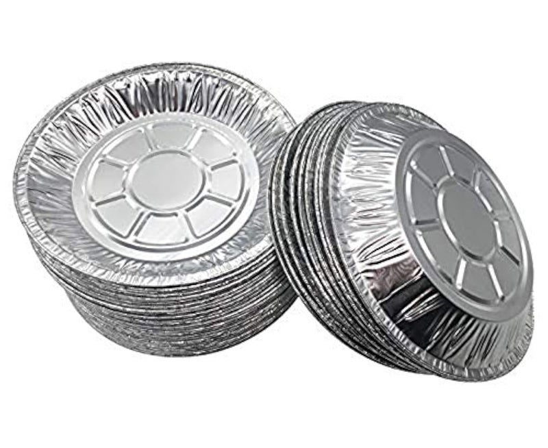 KOOTIPS Premium 6" Aluminum Foil Pie Pans 50pcs/set. Disposable Tin Plates for Pies Tart Quiche - Image 1