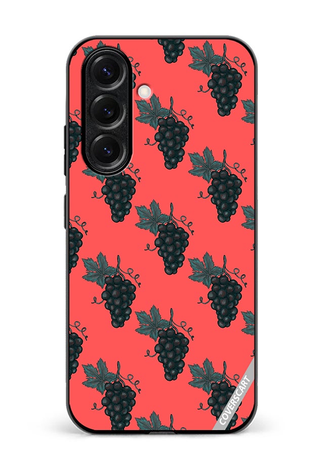 Protective Case Cover For Samsung Galaxy S25 Grape Design Multicolour