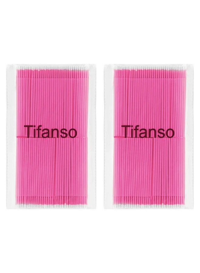 tifanso 400PCS Micro Cotton Swabs, Micro Swabs for Eyelash Extension, Disposable Micro Applicator Brush Micro Eyelash Swabs Pink(Head Diameter: 2.0mm) - Image 3