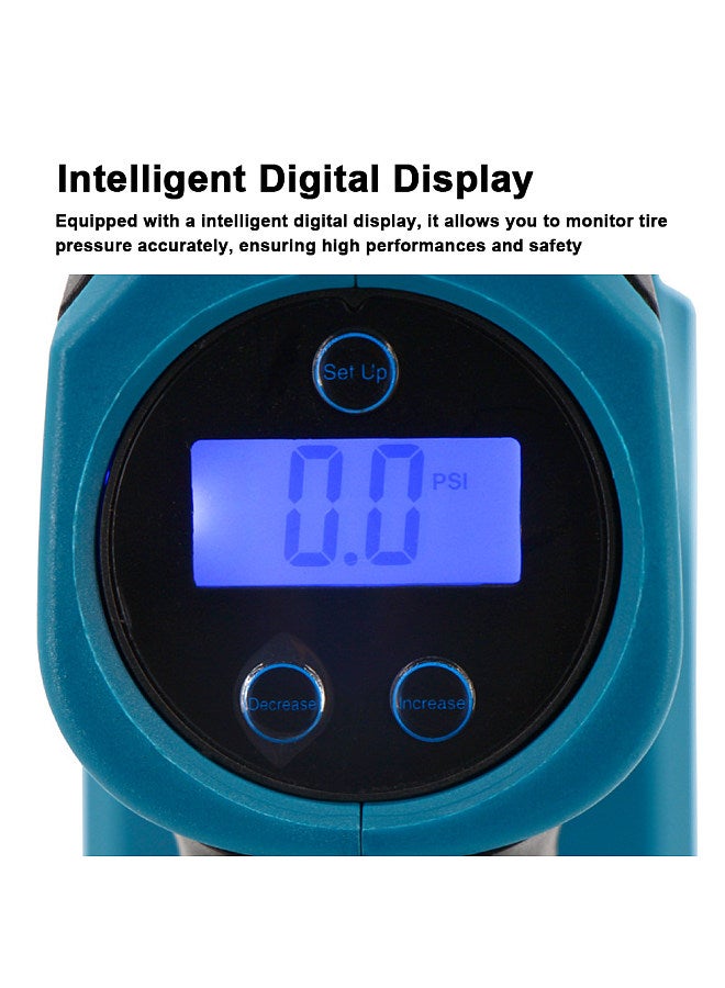 Generic Lithium Battery Inflator Cordless Electric Air Pump Intelligent Car Tire Pump Portable Digital Display Car Tire Inflator Multifunctional Car Tire Ball Inflation Device  - Image 5