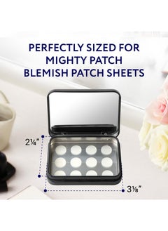 IMPRESA [2 Pack] Impresa Pimple Patch Case For Mighty Patch Acne Dots Pimple Patches For Face Case With Mirror Black Impresa Zit Stickers Case For Mighty Hero Pimple Patch Acne Patches For Face Case  - Image 2