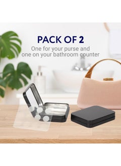 IMPRESA [2 Pack] Impresa Pimple Patch Case For Mighty Patch Acne Dots Pimple Patches For Face Case With Mirror Black Impresa Zit Stickers Case For Mighty Hero Pimple Patch Acne Patches For Face Case  - Image 4