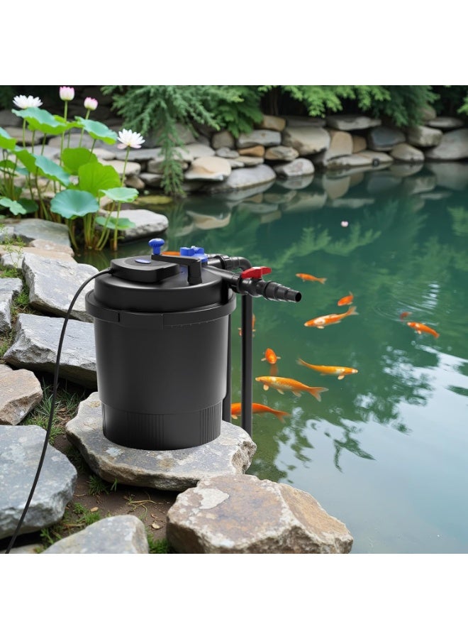 Sunsun Sun-sun CPF-20000 36Watts UV Light CPF Series Bio Pressure Pond Filter, Water Treatment Circulating Aquarium Equipment for a Clean Pond (Color: Black) - Image 2