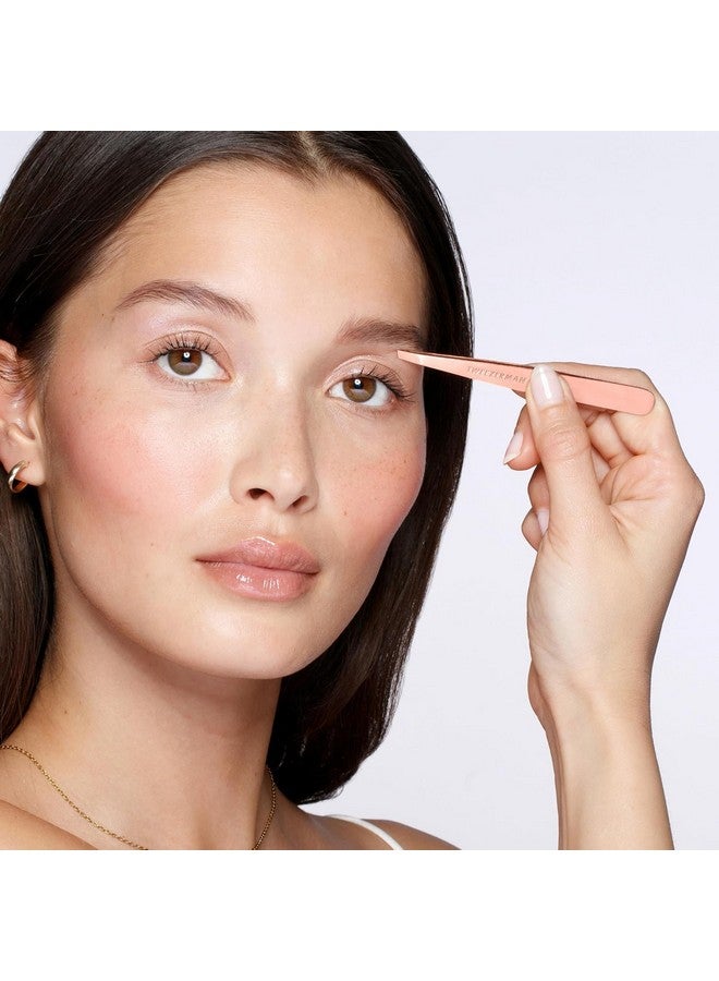 تويزرمان ملقط حواجب مائل من الفولاذ المقاوم للصدأ من تويزرمان - ملقط حواجب للنساء والرجال (ذهبي وردي) - Image 3