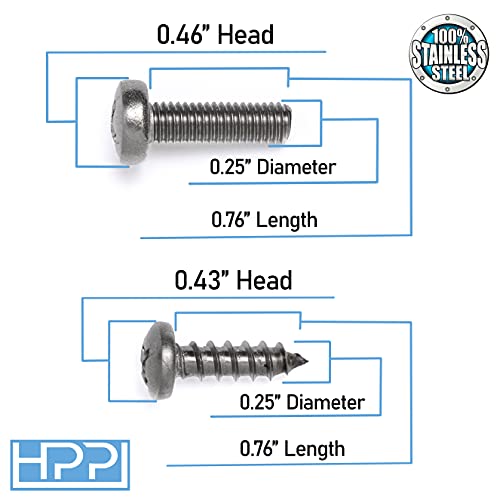 HPP Stainless Steel License Plate Screws Compatible with All Infiniti Models - Image 4