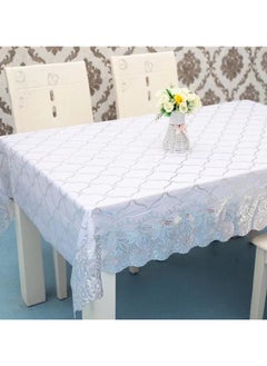 63 "×43.3 "Rectangle Table Cloth/Waterproof PVC Tablecloths/ Washable Table Cover for Kitchen and Dining Room (White) - pzsku/ZCAD6274FD52FBC1E5C04Z/45/_/1734930098/d95a5444-d0be-445d-b707-b739509549e4