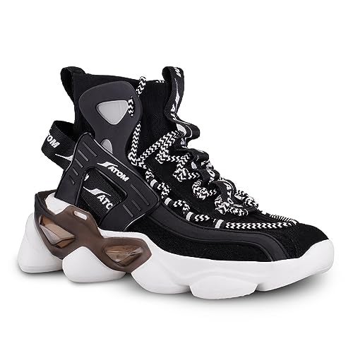 ATOM Mens Gansta1 Black Sneakers,9 UK - Image 1