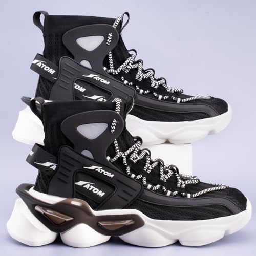 ATOM Mens Gansta1 Black Sneakers,9 UK - Image 2