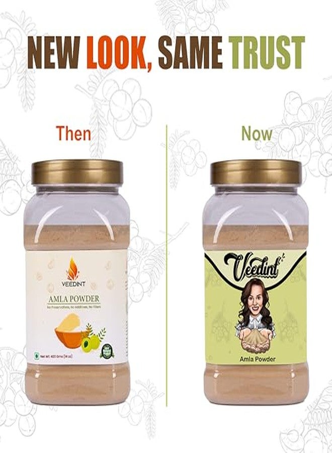 VeeDInt Fresh Amla Powder-Pure(400G), Natural And Edible Fresh Amla Powder For Eating And Haircare, Indian Gooseberry, - Image 5