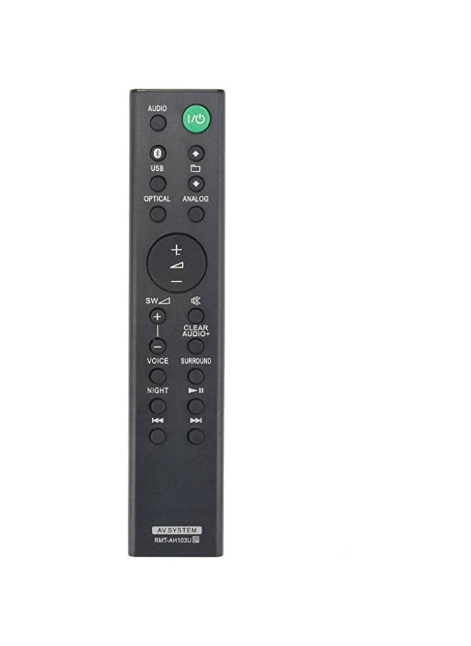 HuHa - New RMT-AH103U Replace Remote Control for Sony Sound Bar HT-CT80 HTCT80 HT-CT80BT HTCT80BT SA-CT80 SACT80 (RMTAH103U)(1-493-030-11)(149303011) - Image 1