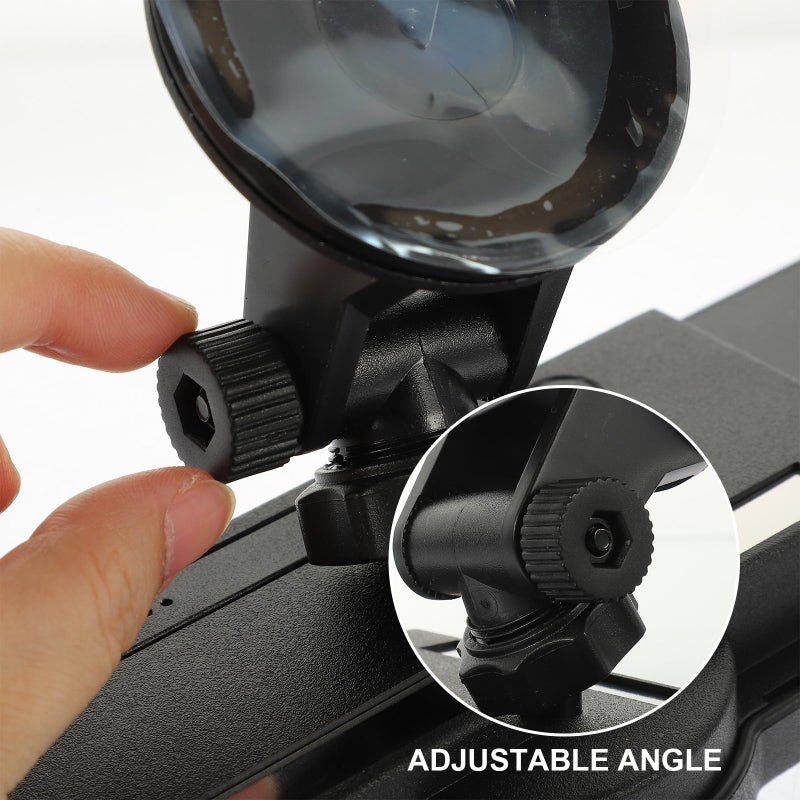 Universal Carbon Fiber Suction Cup Wide Angle Car Interior Rearview Mirror Blind Spot Reduction - Image 4