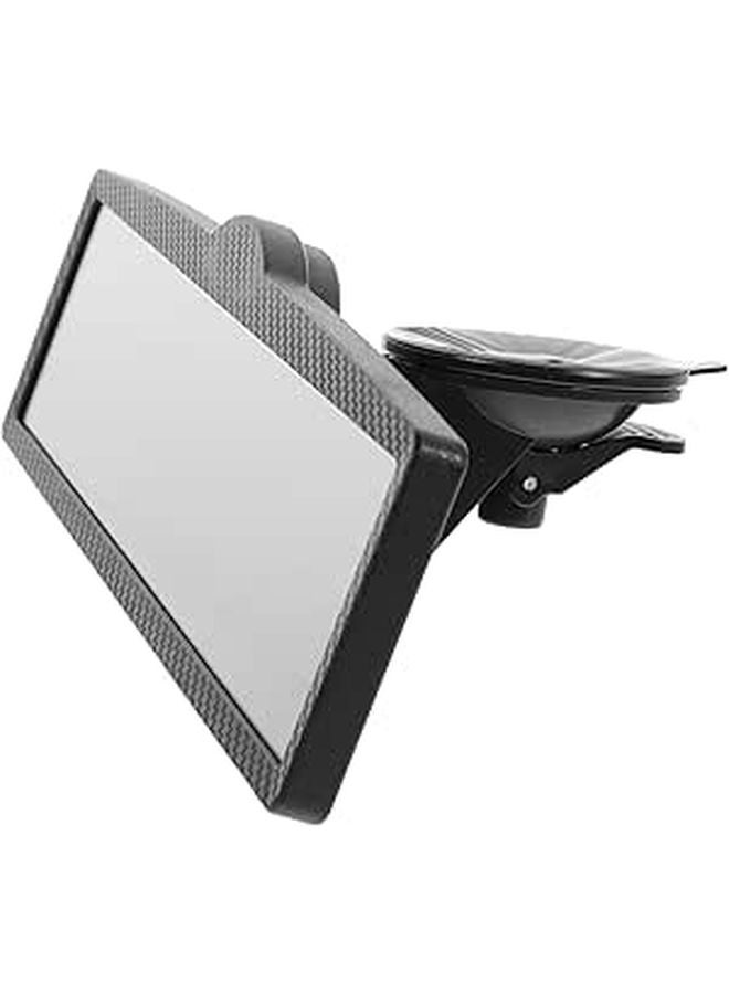 Universal Carbon Fiber Suction Cup Wide Angle Car Interior Rearview Mirror Blind Spot Reduction - Image 1