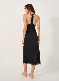 Styli Lace Trim Racerback Slip Dress  - Image 5