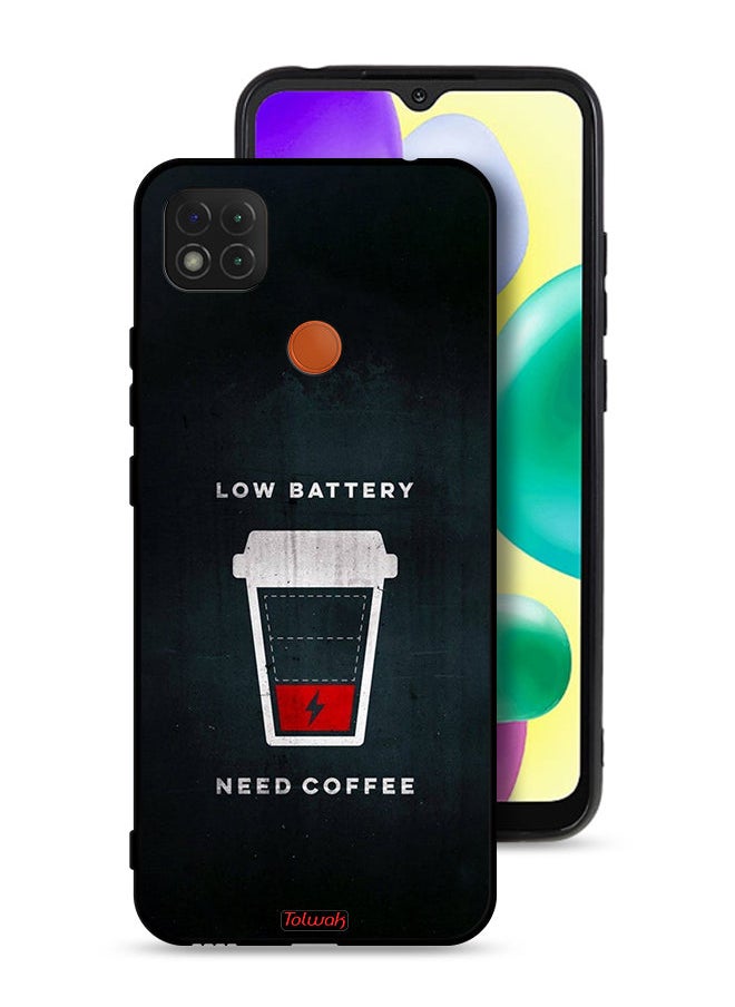 Tolwak Xiaomi Redmi 9C Protective Case Cover Low Battery Need Coffee  - Image 1