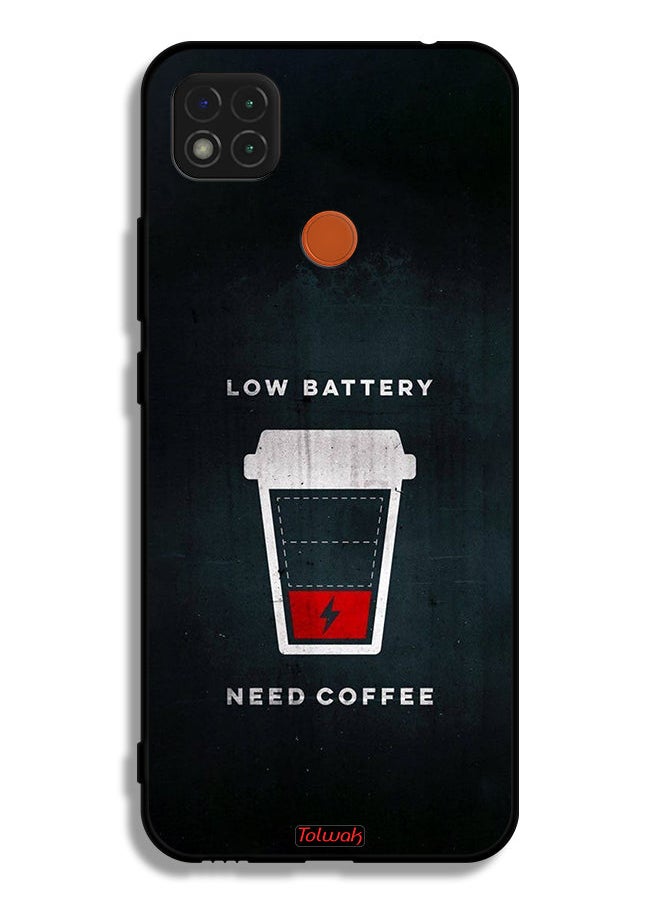 Tolwak Xiaomi Redmi 9C Protective Case Cover Low Battery Need Coffee  - Image 2