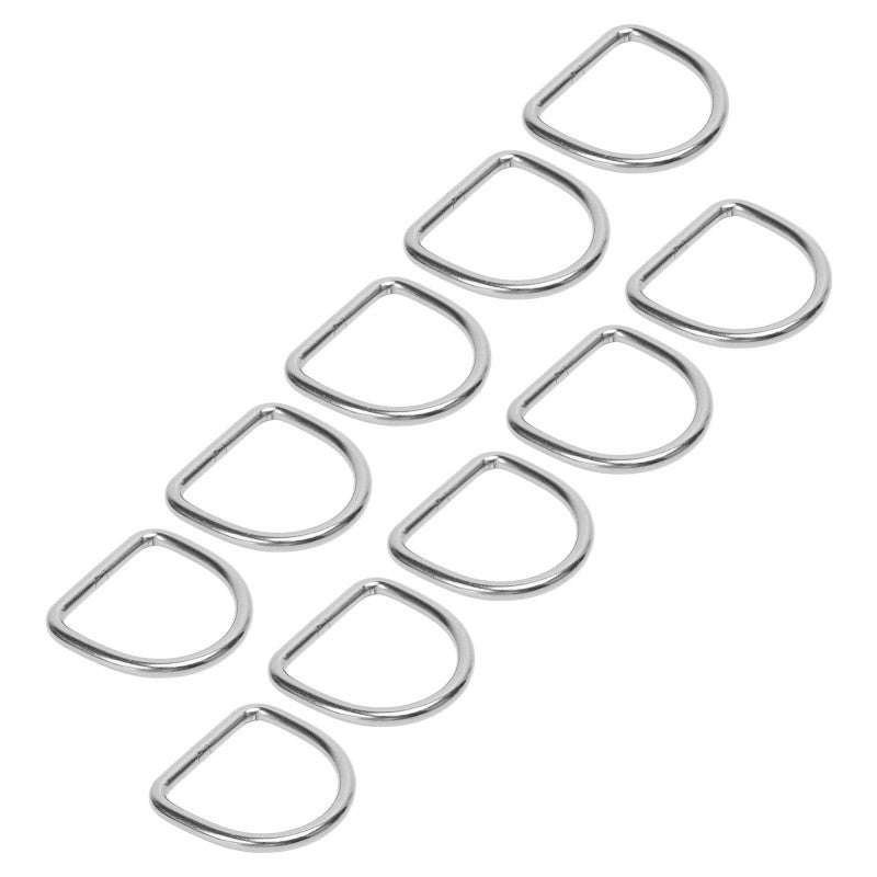 316 Stainless Steel D Ring: 50*47*6MM Seamless Welded Hardware Buckle - Corrosion Resistant Burr-Free Marine Industrial Rigging Anchoring Repair Parts for Surfboard Kayak Accessories - Image 1