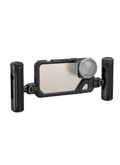 Generic Dual Handheld Phone Cage Kit for iPhone 15 Pro Max Mobile Video Rig Cage Kit Stable and Secure with Wireless Quick Release Dual Handles for Video Recording YouTube Live Streaming Vlog  - Image 1