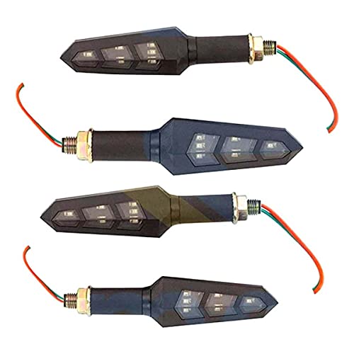 Ramanta® 6LED Motorcycle Bike Turn Signal Indicator Light Turning Lamp 12V for Bullet All Bikes (Pack of 4), Amber - Image 1