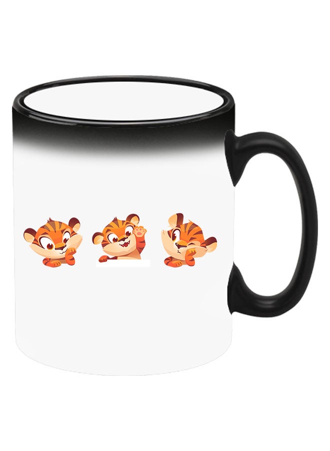 Theodor Colour Changing Heat Sensitive Magic Mug Add Hot Tea or Coffee Cute Tiger Expressions For Home Office Gift Kids Men Women  - Image 2