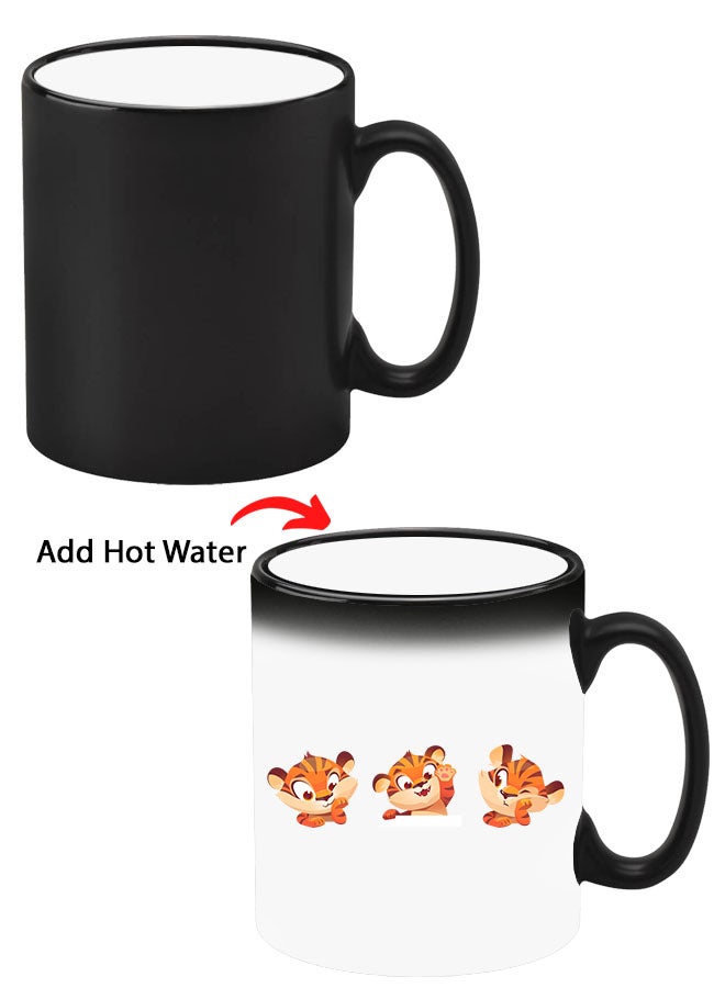 Theodor Colour Changing Heat Sensitive Magic Mug Add Hot Tea or Coffee Cute Tiger Expressions For Home Office Gift Kids Men Women  - Image 1