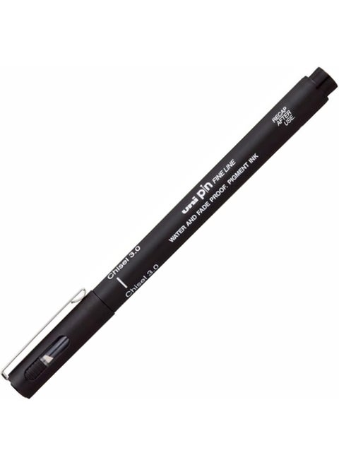 Uni Pin Chisel 3.0mm Fine Line Acrylic Tip Black
