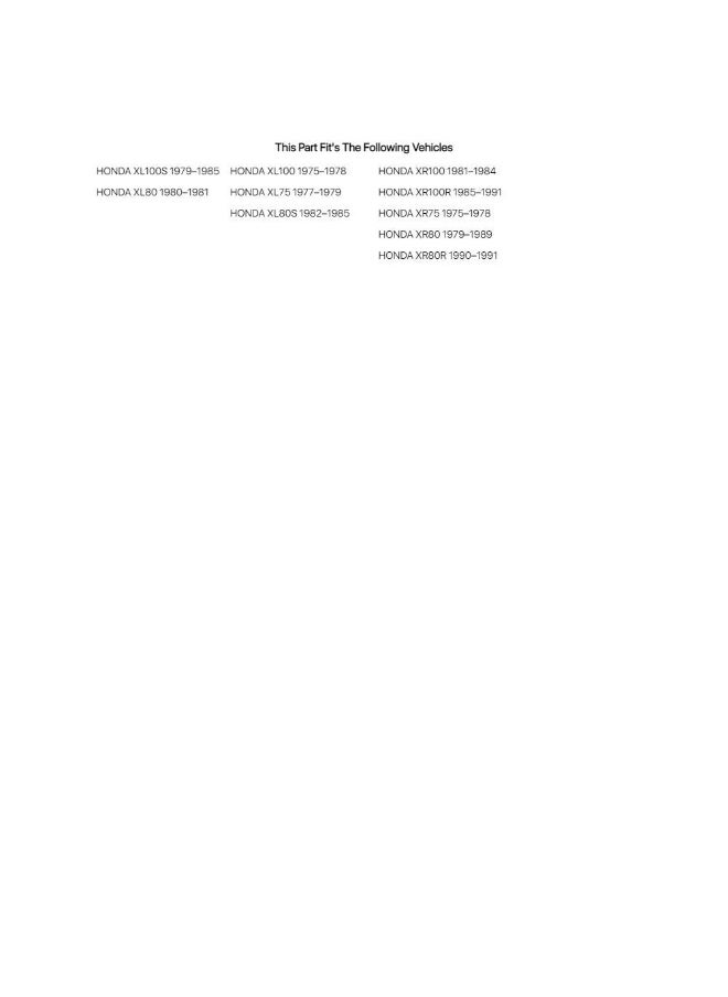 Honda XL/XR75, XL/XR80 & XL/XR100 Series Motorcycle (1975-1991) Service Repair Manual  - Image 3